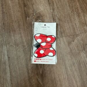 NWT Disney Red Polka Dot Bow Luggage Tag